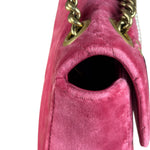 Gucci Pink GG Velvet Marmont "Blind for Love" Flap Bag