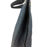 Burberry Vintage Blue Label Denim Nova Check Tote Bag