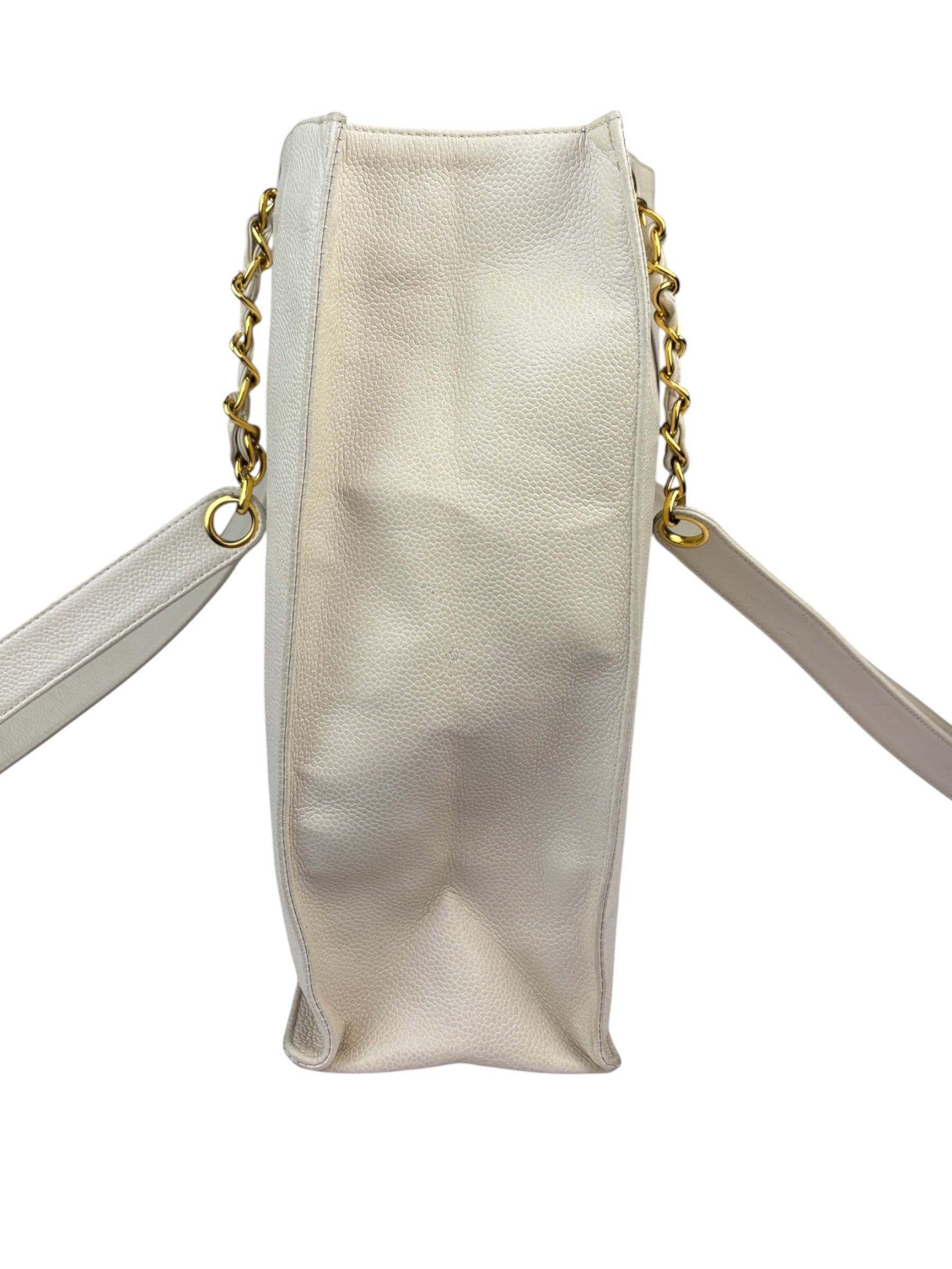 Chanel Vintage Beige Leather Timeless Tote 1996