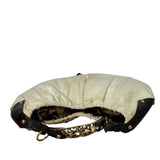Saint Laurent White Canvas Mombasa Hobo Bag