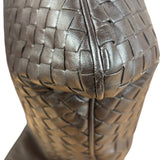 Bottega Veneta Chocolate Brown Leather Intercciato Tote Bag