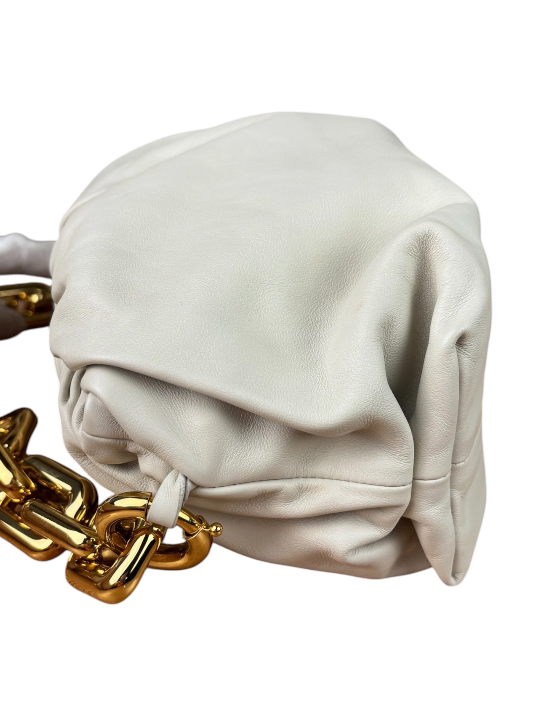 Bottega Veneta Cream Leather The Chain Pouch