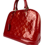 Louis Vuitton Red Vernis Alma MM Handbag