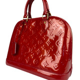 Louis Vuitton Red Vernis Alma MM Handbag