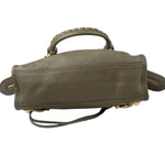 Balenciaga Gris Taupe Leather Mini Metallic Edge City Two-Way Bag
