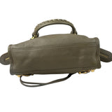 Balenciaga Gris Taupe Leather Mini Metallic Edge City Two-Way Bag