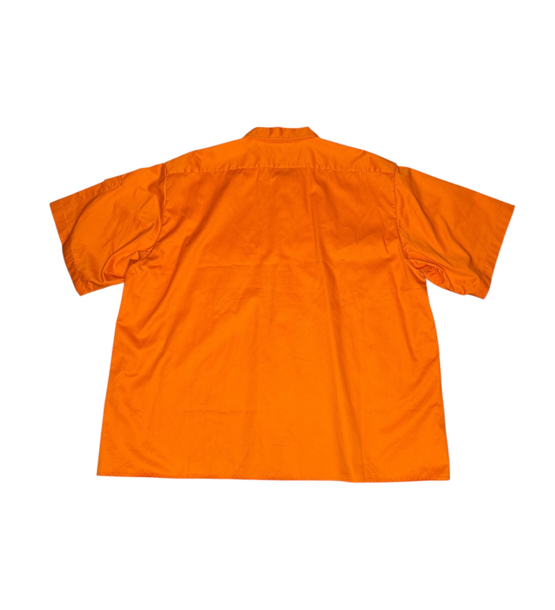 Balenciaga Orange Short Sleeve Button Up