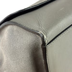Celine Grey Suede/Leather Crocodile Embossed Trapeze Two-Way Bag