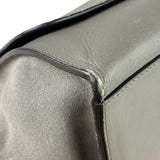 Celine Grey Suede/Leather Crocodile Embossed Trapeze Two-Way Bag