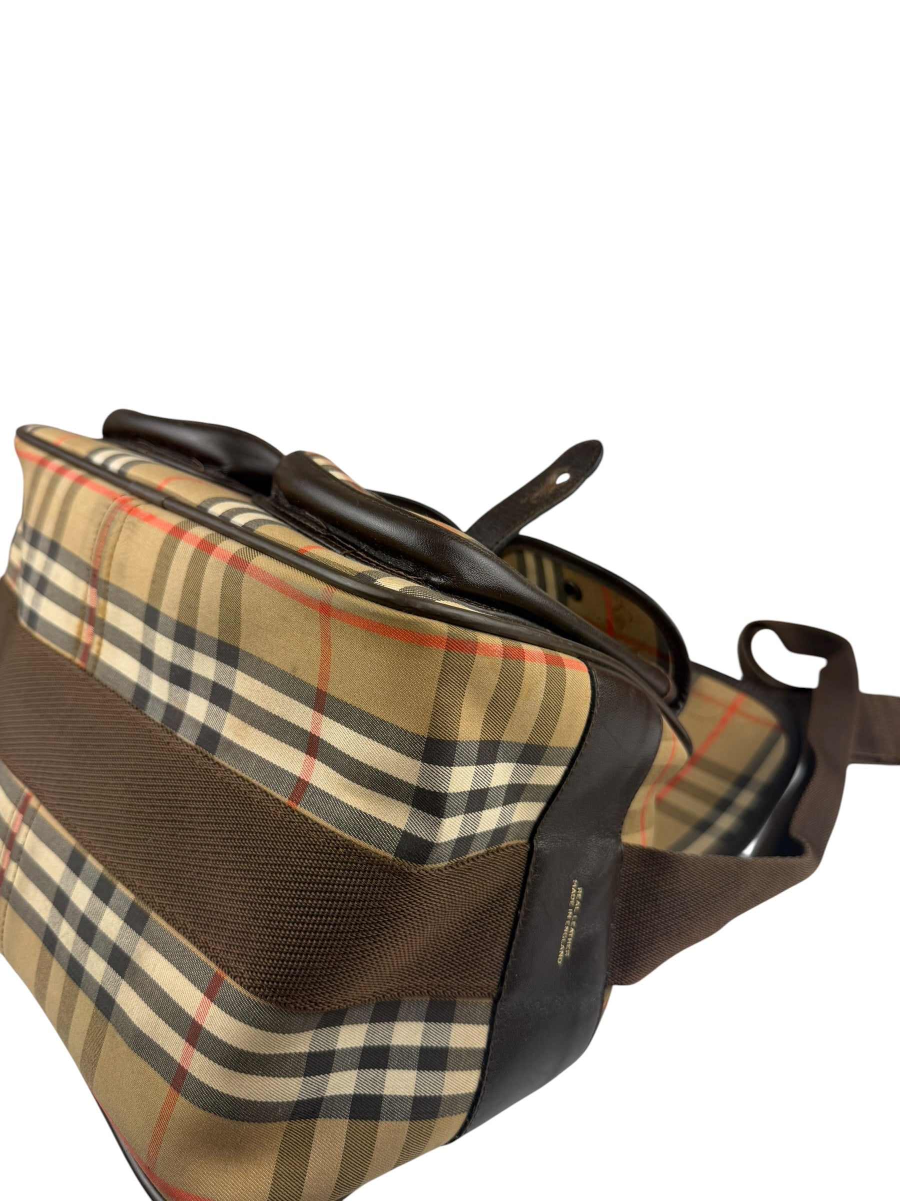 Burberry Vintage Beige/Dark Brown House Shoulder Bag