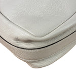 Gucci White Leather Bamboo Jungle Shoulder Bag