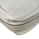 Gucci White Leather Bamboo Jungle Shoulder Bag
