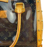 Louis Vuitton Vintage Brown Leather/PVC Monogram Ambre Tote