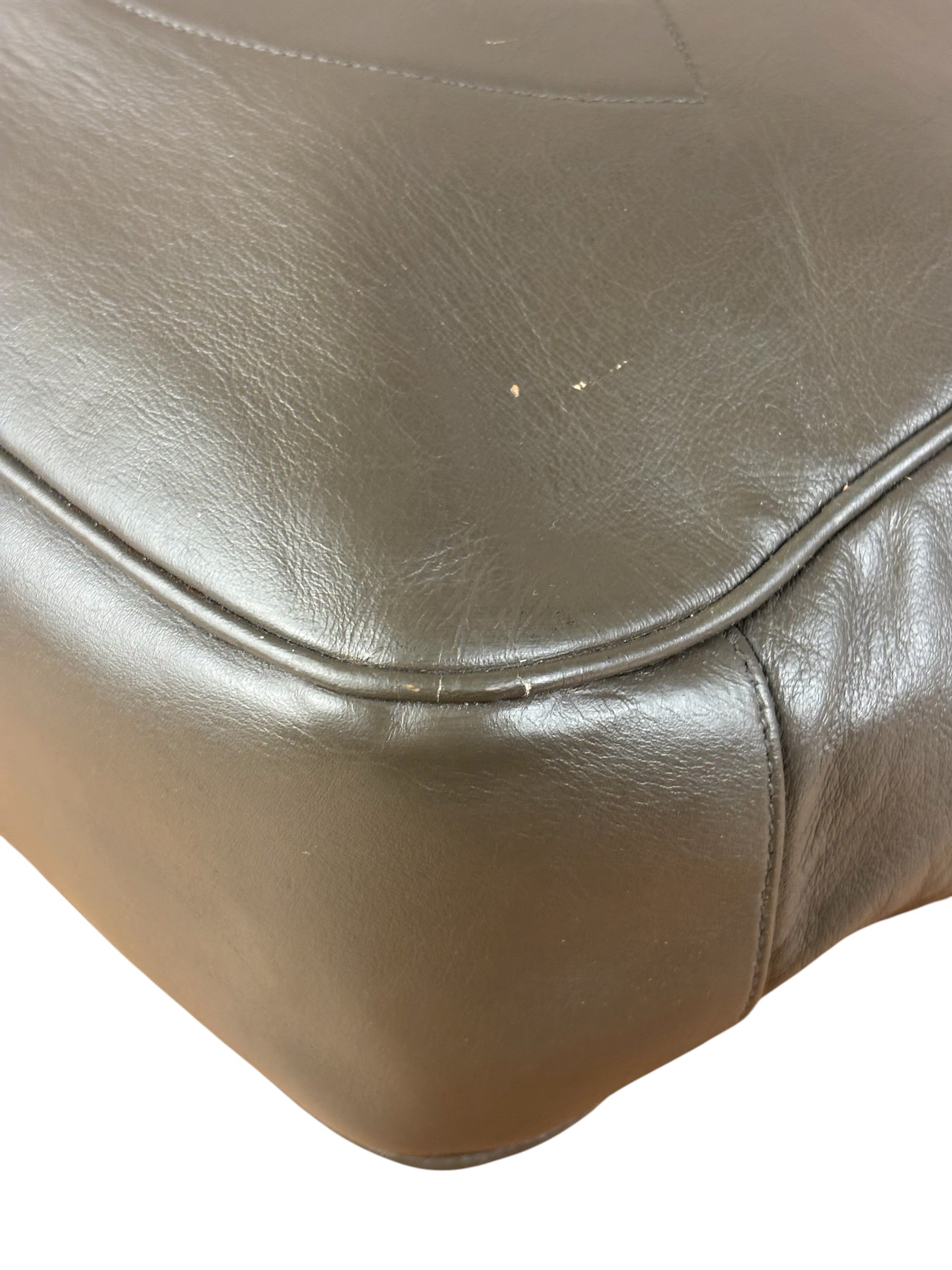 Chanel CC Grey Leather Chain Hobo Bag '89-'91