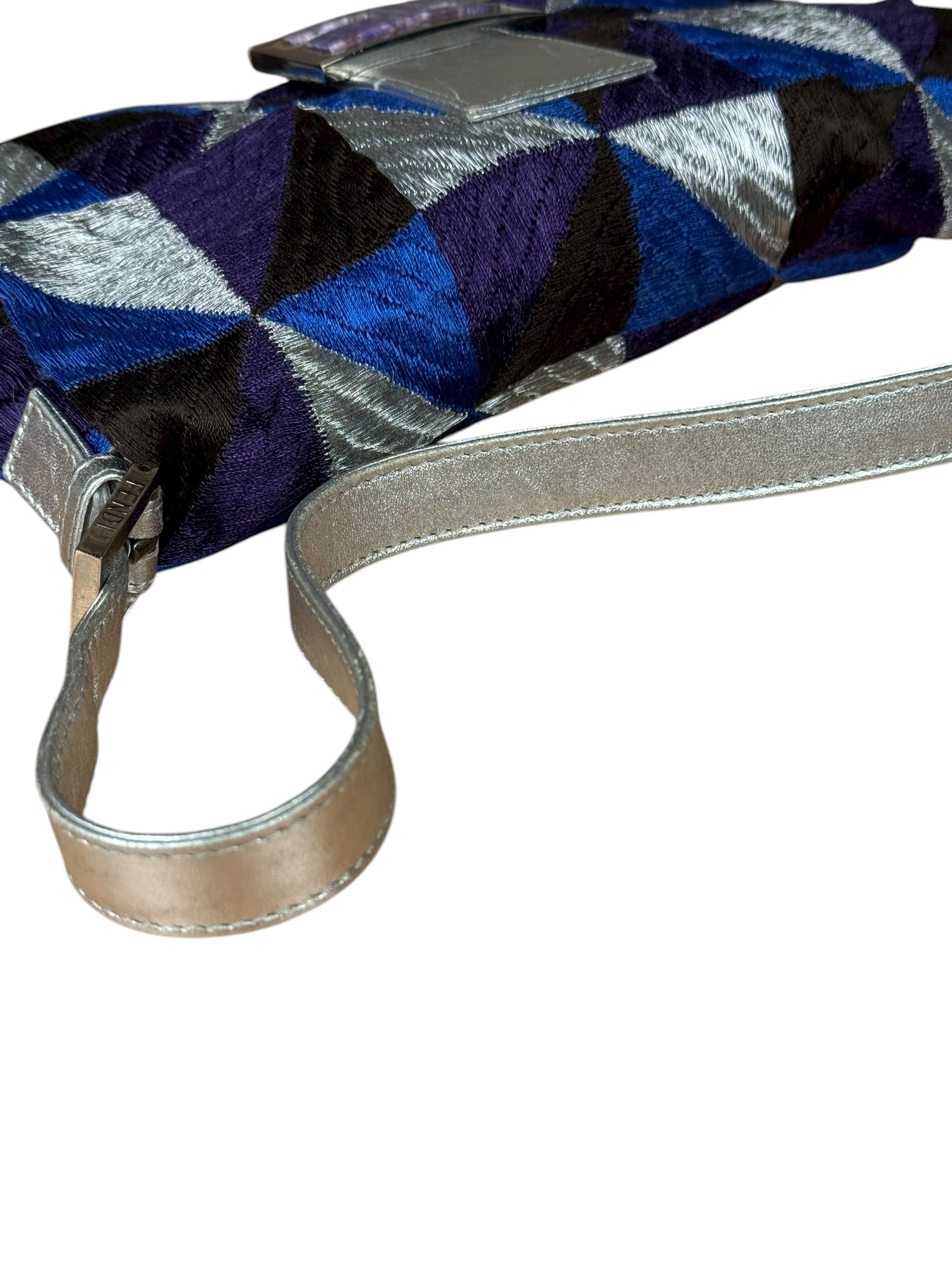 Fendi Vintage Embroidered Patchwork Baguette