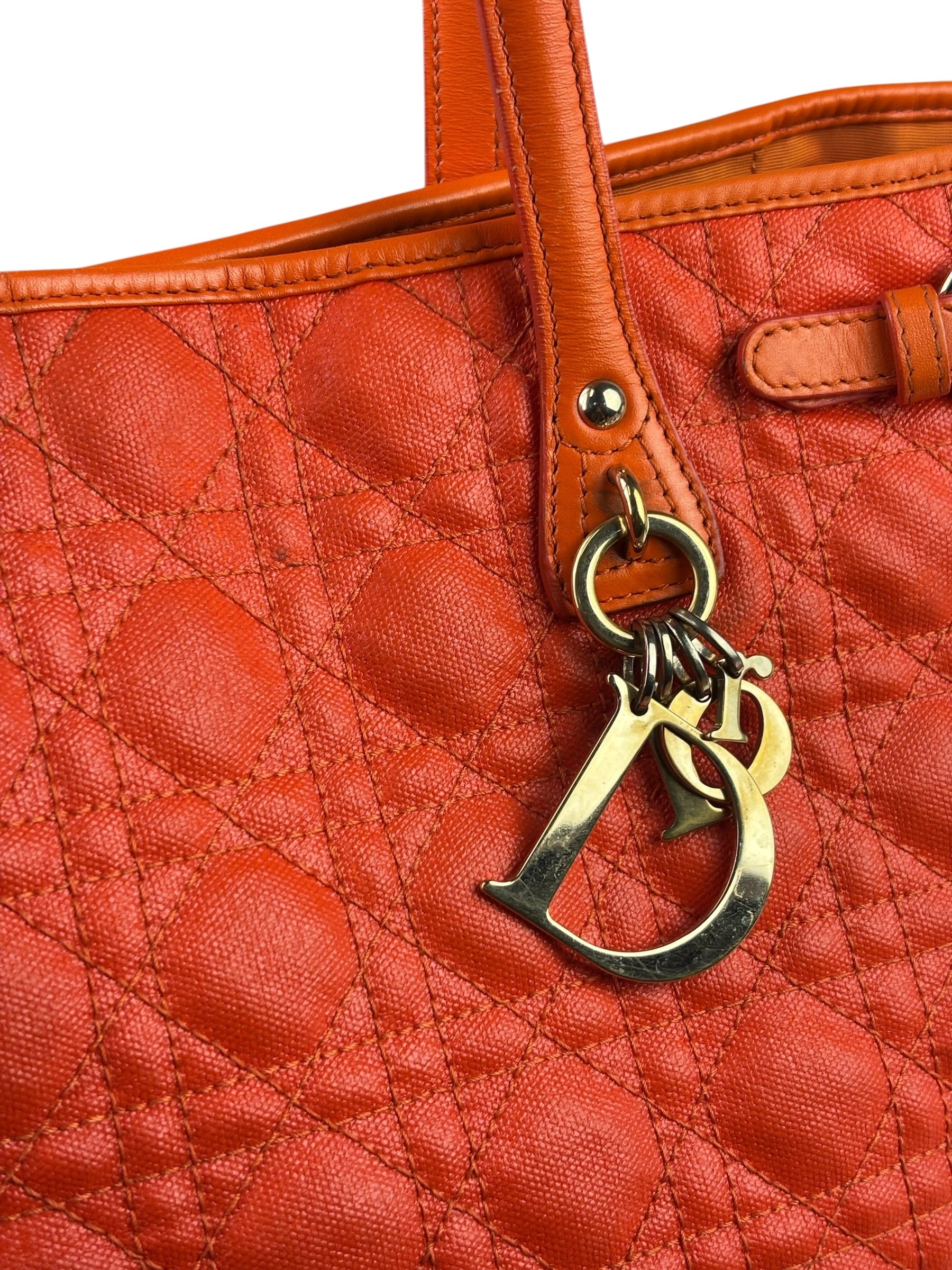Christian Dior Panarea Cannage Quilted Leather Tote