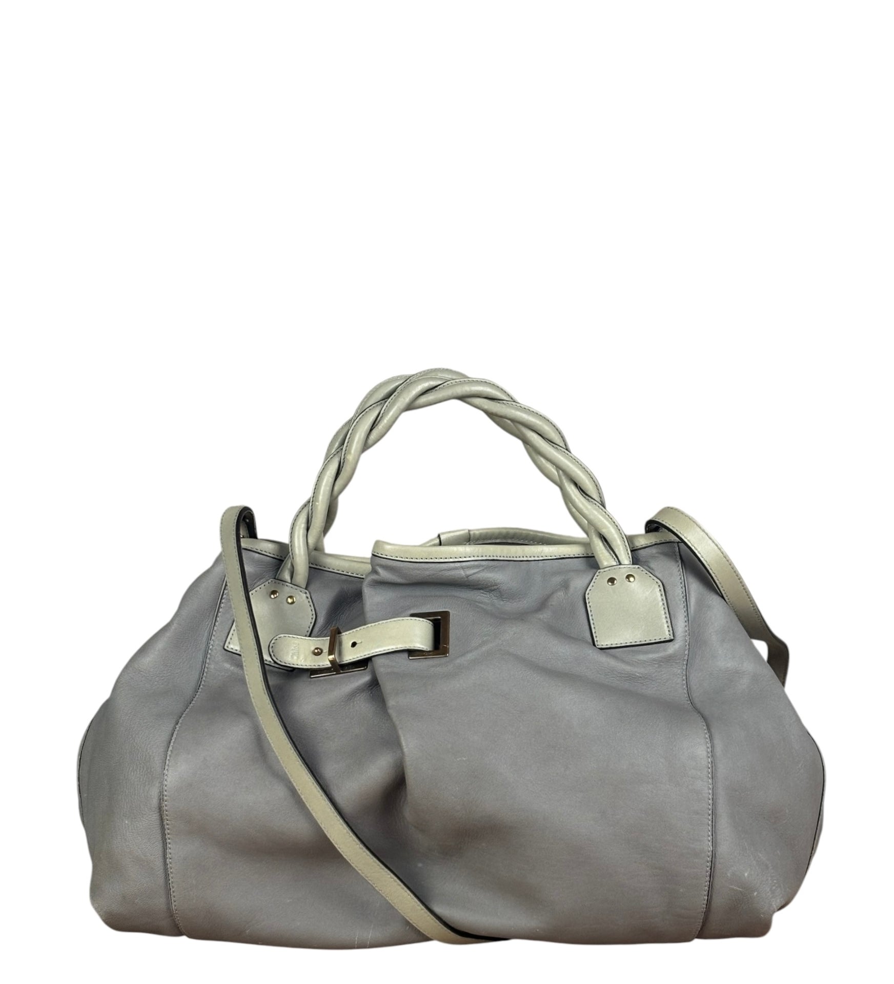 Chloé Vintage Grey Leather Shoulder Bag