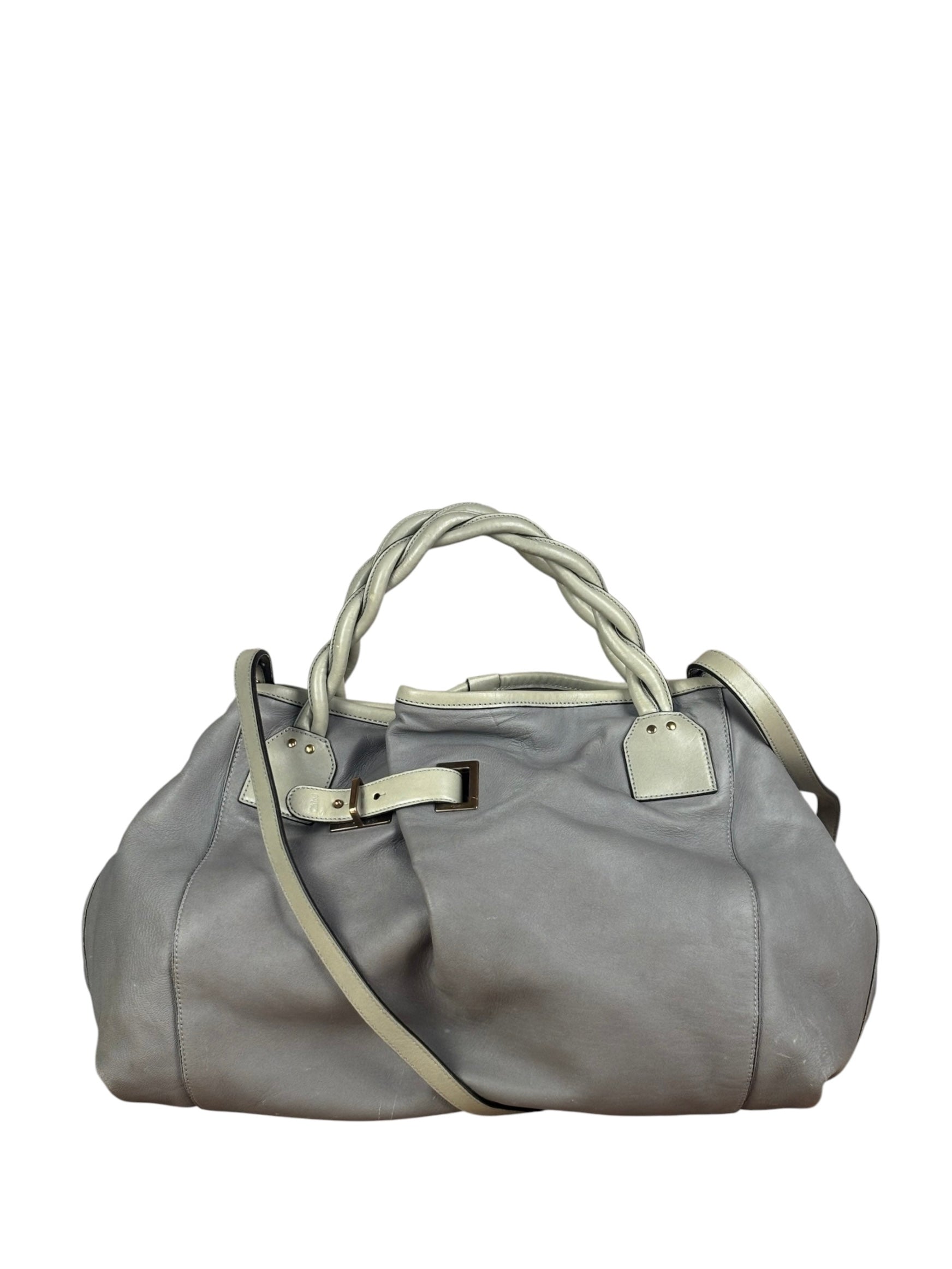 Chloé Vintage Grey Leather Shoulder Bag
