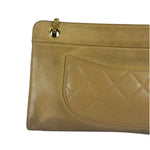 Chanel Brown Lambskin Front Pocket Shoulder Bag 2011