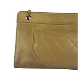 Chanel Brown Lambskin Front Pocket Shoulder Bag 2011