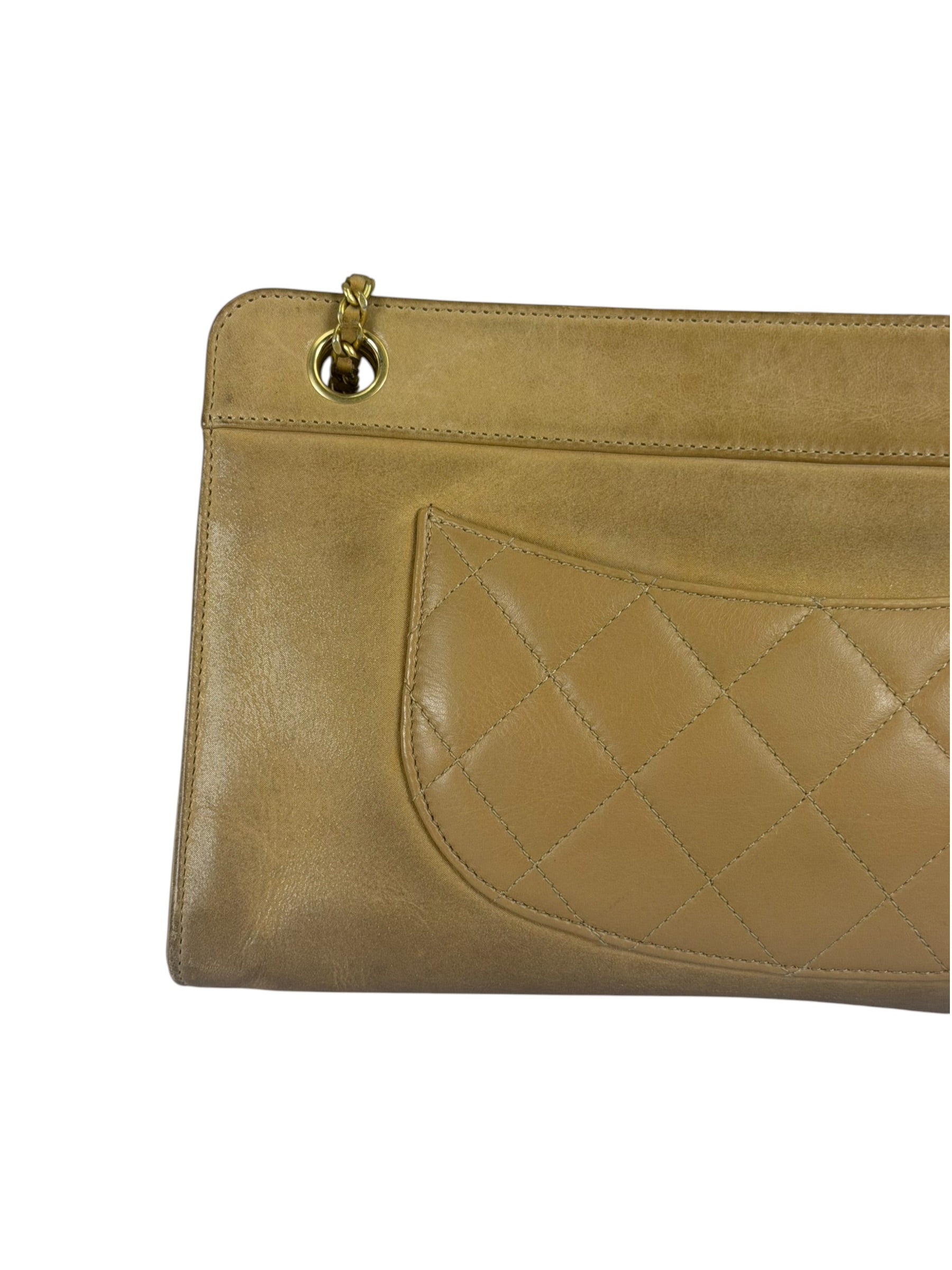 Chanel Brown Lambskin Front Pocket Shoulder Bag 2011