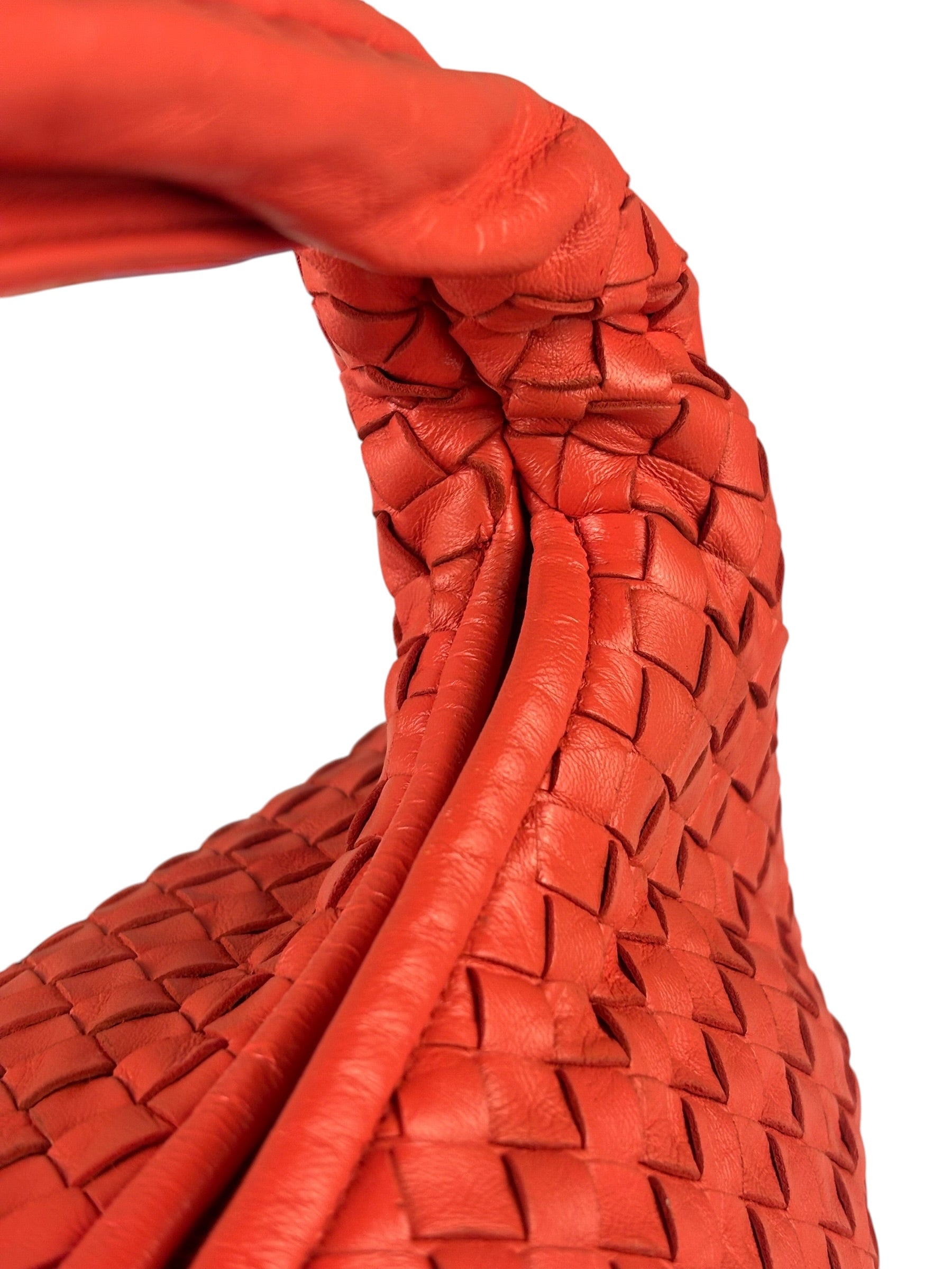 Bottega Veneta Orange Intrecciato Hobo Bag