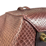 Celine Maroon Python Embossed Trapeze Bag