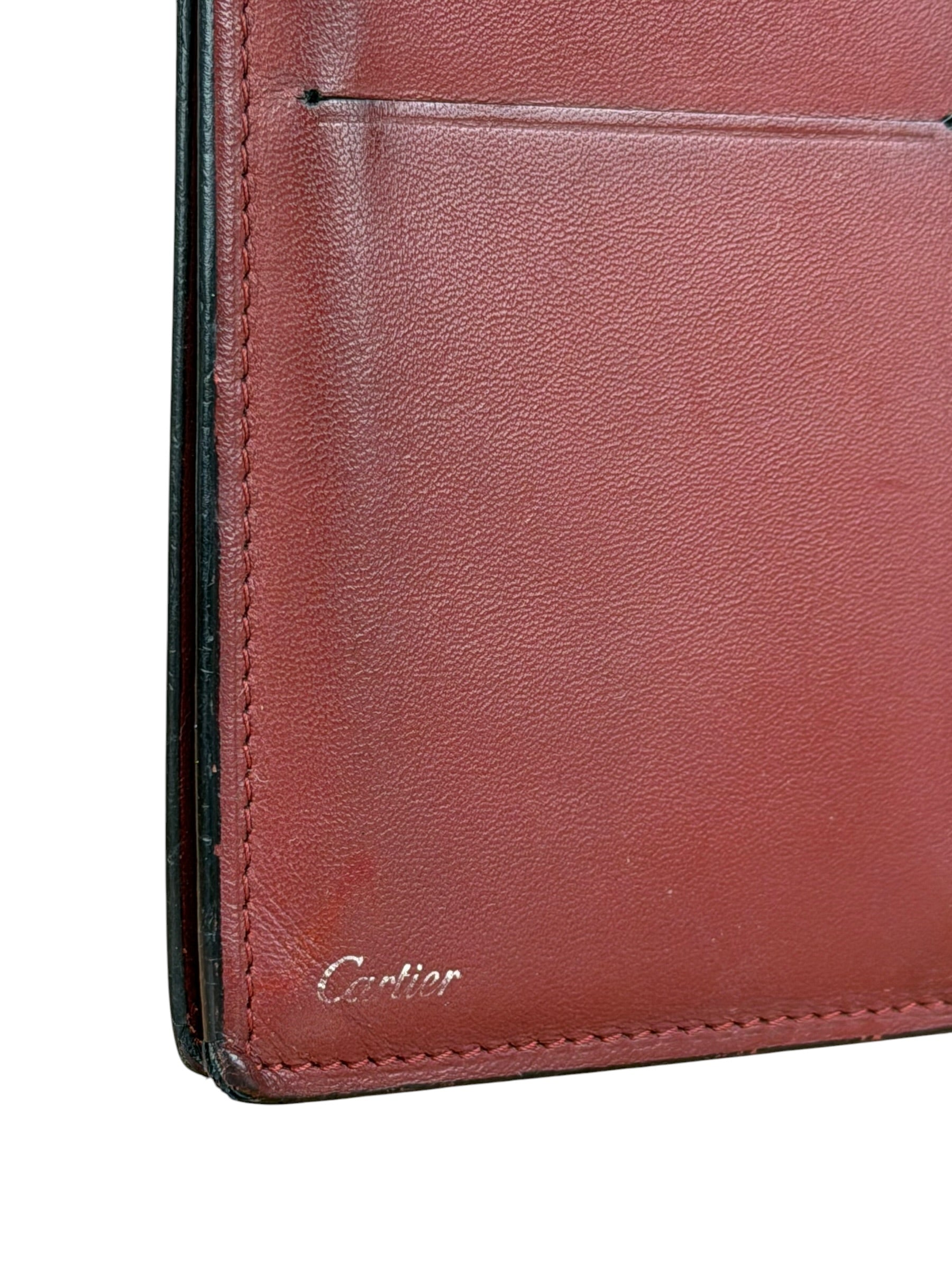 Cartier Black Leather Louis Multipurpose Continental Long Wallet
