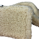 Balenciaga Furry Hourglass 2Way Handbag Beige