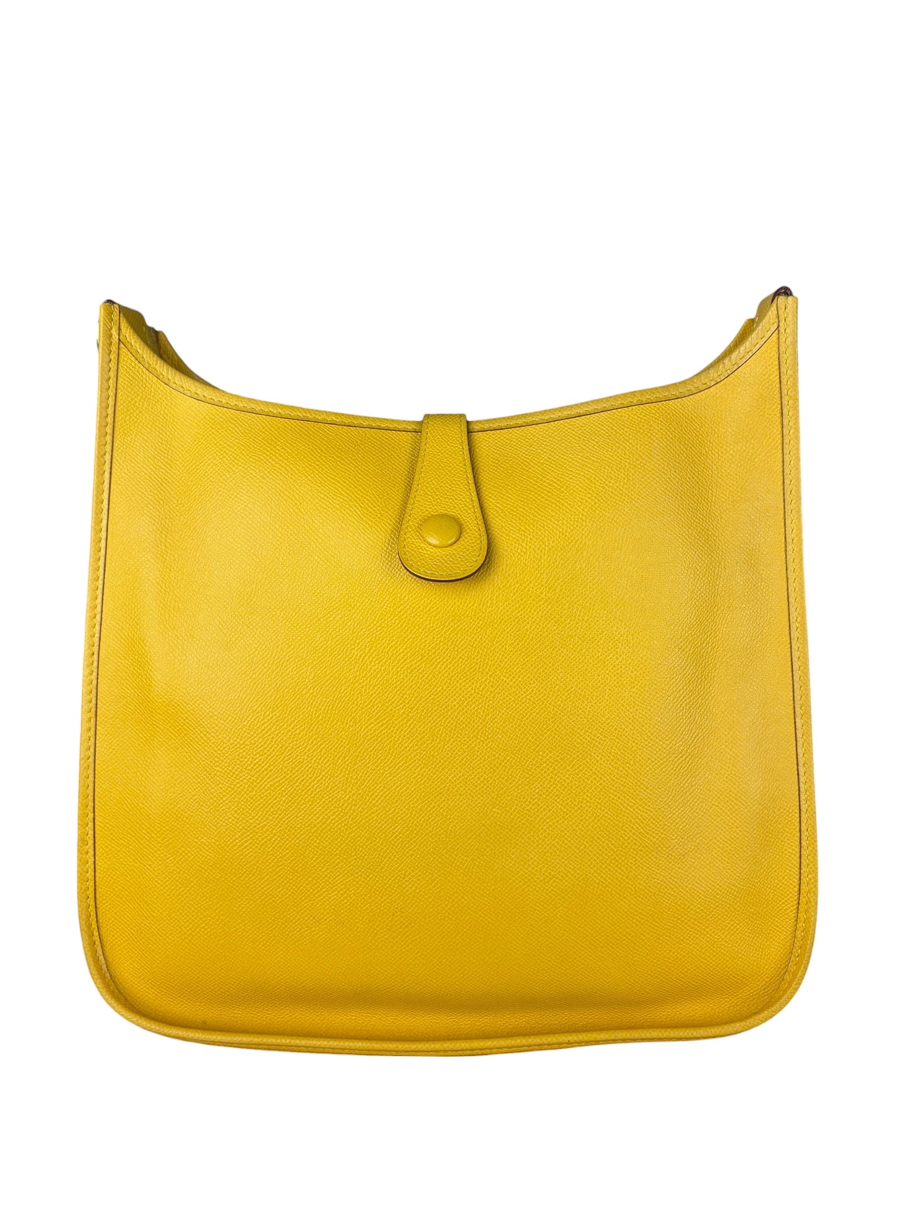 Hermes Evelyne Taurillon Clemence Leather Shoulder Bag