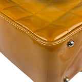 Chanel Vintage Yellow Leather Chocolate Bar Patent Tote Bag 2002