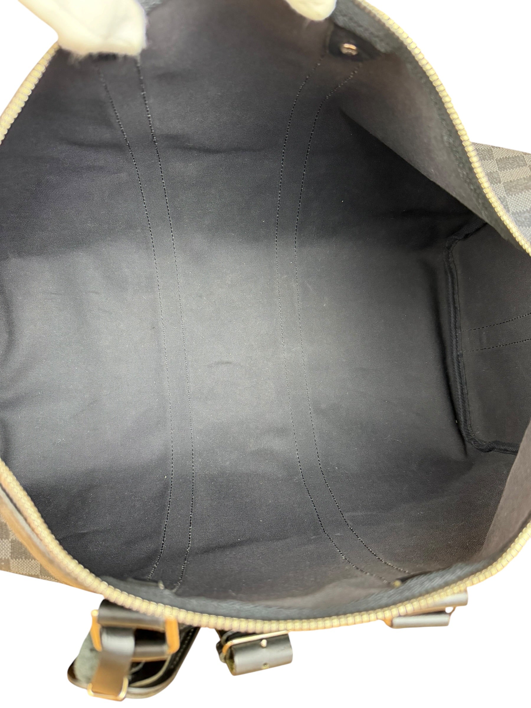 Louis Vuitton Canvas Damier Graphite Keepall Bandouliere Hand Bag