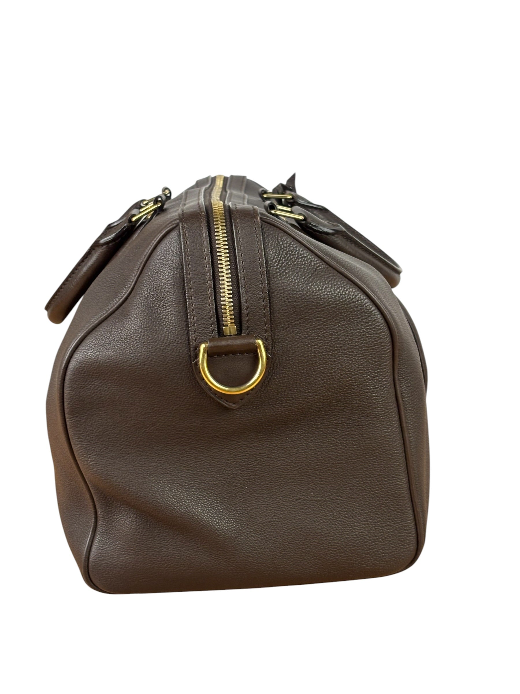 Louis Vuitton Chocolate Calfskin Sofia Coppola Duffel Bag