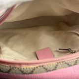 Gucci Pink Stripped Kids GG Supreme Canvas Backpack