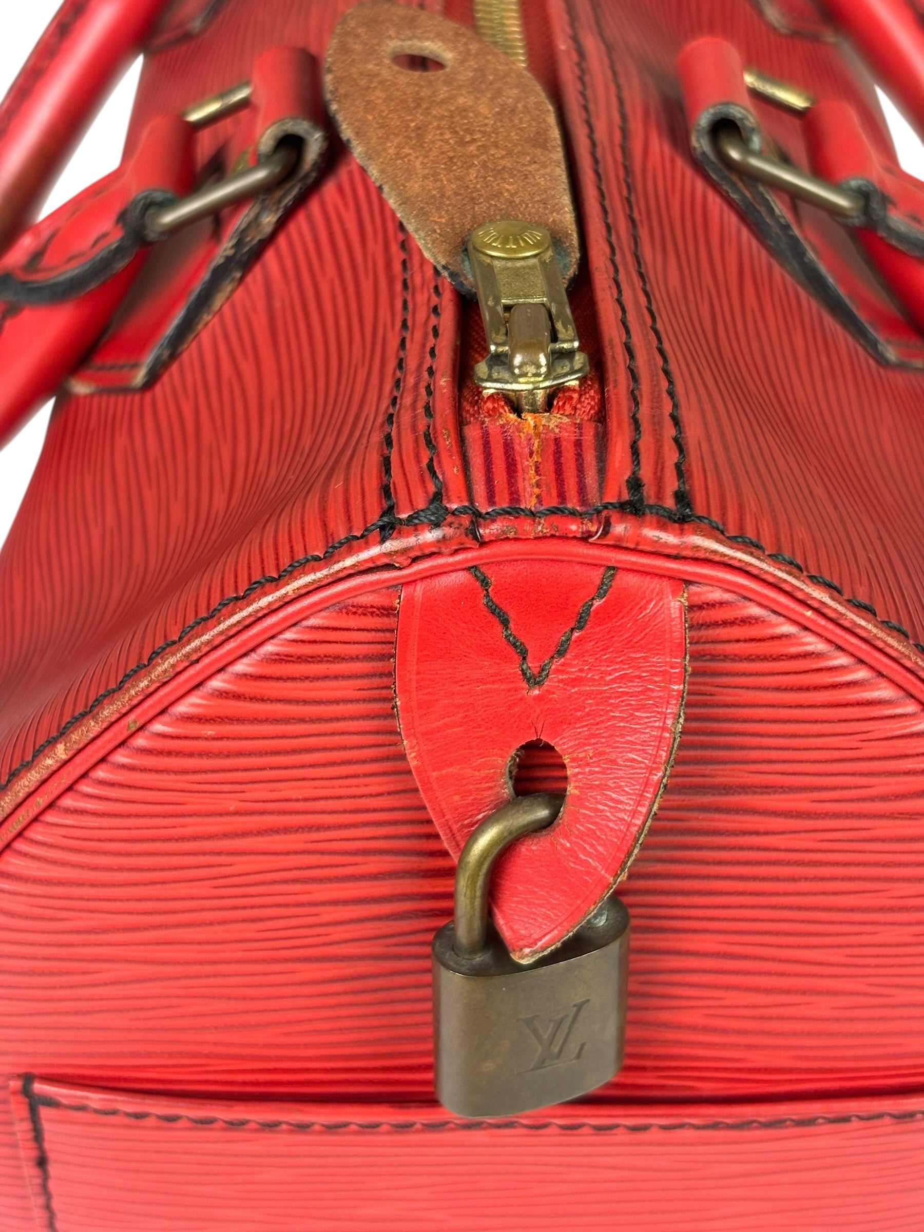Louis Vuitton Red Epi Leather Speedy 25