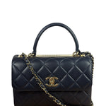 Chanel Navy Quilted Lambskin Small Trendy Flap Bag