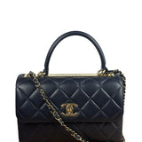Chanel Navy Quilted Lambskin Small Trendy Flap Bag
