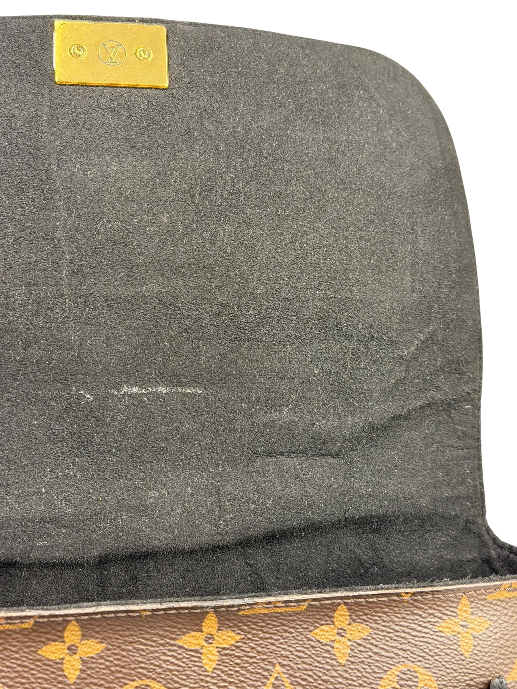Louis Vuitton Black Leather/ Monogram Marignan 2Way Bag