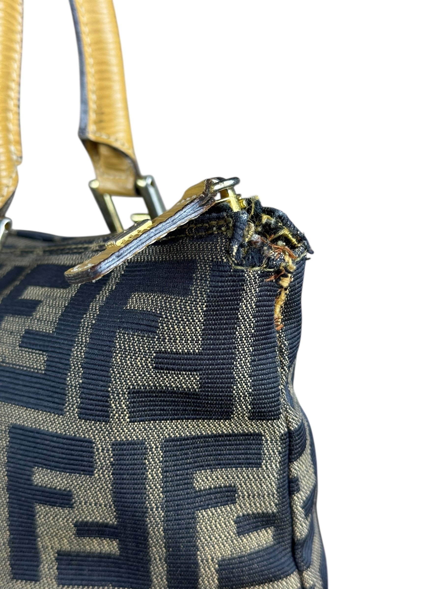 Fendi FF Canvas Top Handle Zip Tote