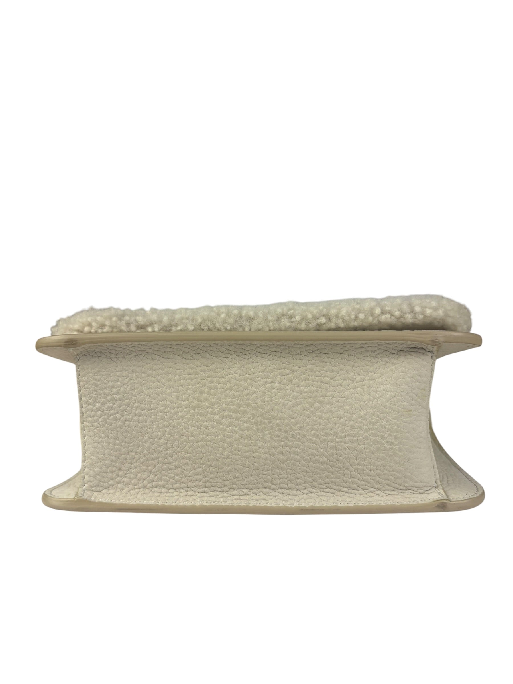Brunello Cucinelli White Shearling Bag