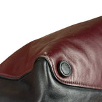 Prada Black/Burgundy Leather Shoulder Tote