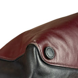 Prada Black/Burgundy Leather Shoulder Tote