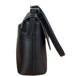 Burberry Vintage Black Leather Flap Shoulder Bag