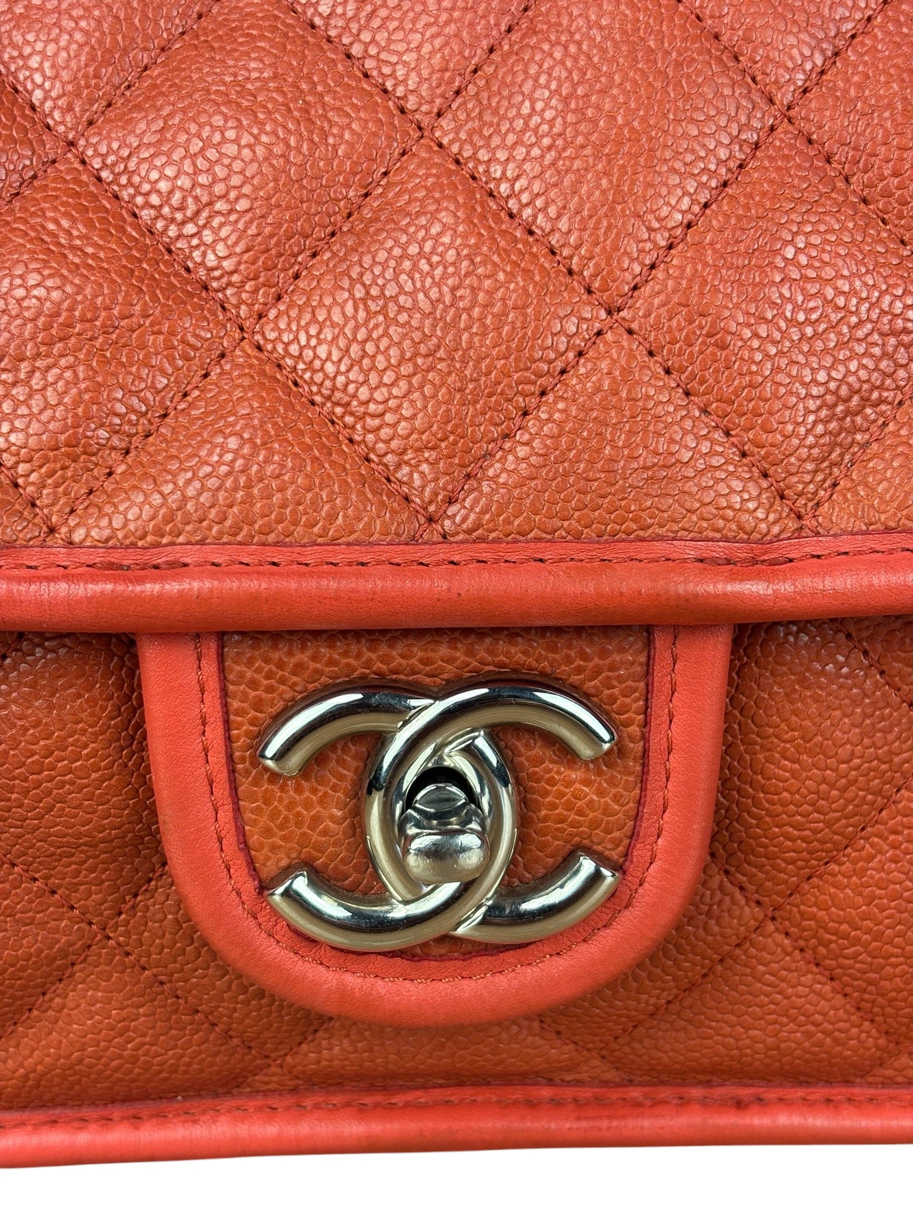 Chanel French Riviera Caviar Quilted Flap Bag Sunset 2011