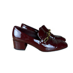 Burberry Burgundy Patent Leather Loafers