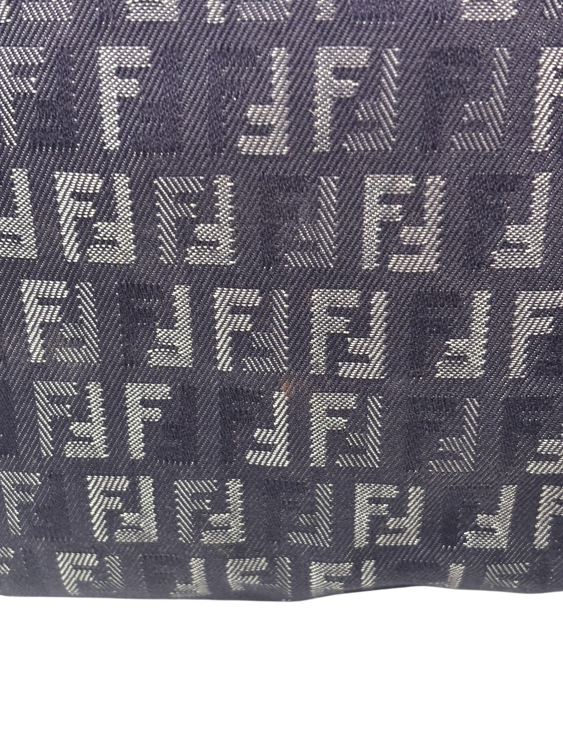 Fendi Purple Denim Roll Zucchino Tote
