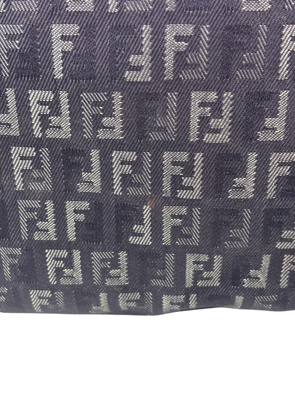 Fendi Vintage Purple Denim Roll Zucchino Tote