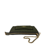 Coach Military Green Leather Signature Wristlet