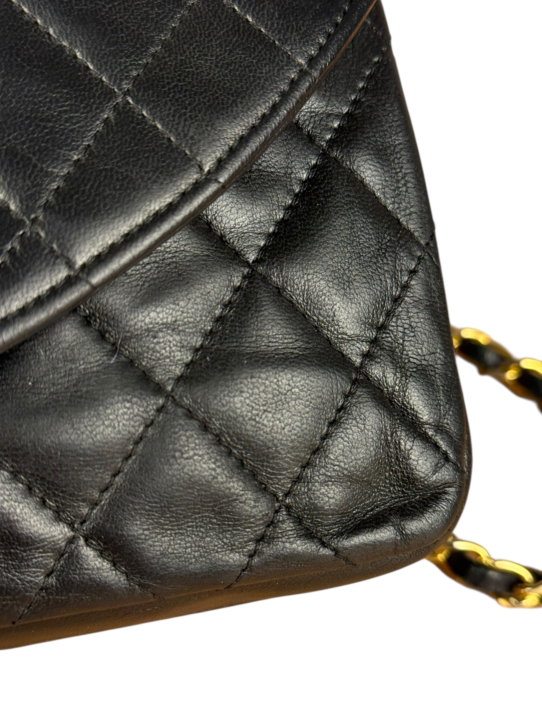 Chanel Black Quilted Half Moon Flap Bag 1990