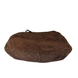 Yves Saint Laurent Brown Suede/Leather Trim Naja Rose Petal Hobo Bag